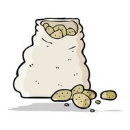 Cartoon Sack Of Potatoes N9