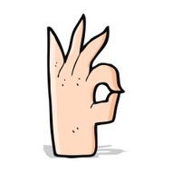 cartoon okay hand gesture N7