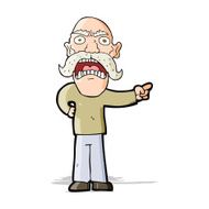 cartoon angry old man N55