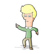 Cartoon Man Pointing N81