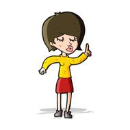 cartoon woman with idea N81