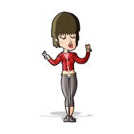 cartoon cool girl N12