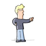 cartoon curious man pointing N4