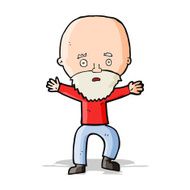 cartoon panicking old man N4