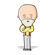 cartoon worried old man N7