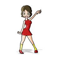 cartoon party girl N4