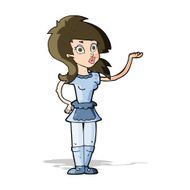 cartoon pretty waitress N4