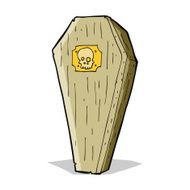 spooky cartoon coffin N6