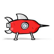 cartooon space rocket N3