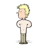 cartoon man ignoring N4