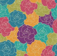 Seamless flowers patternÂ