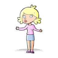 cartoon confused woman N54