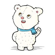 cartoon cute polar bear cub N7