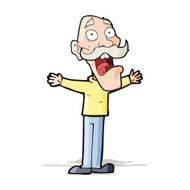 cartoon stressed old man N7