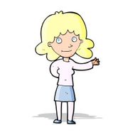 cartoon friendly woman N23