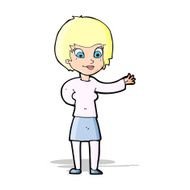 cartoon welcoming woman N4