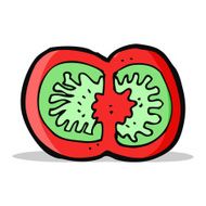 cartoon sliced tomato N3
