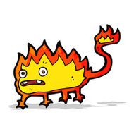 cartoon little fire demon N9