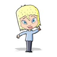 cartoon woman with idea N82
