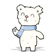 cartoon cute polar bear cub N10