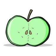 cartoon sliced apple N6