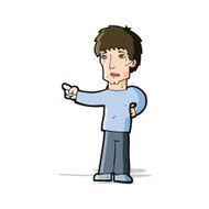 cartoon pointing man N50