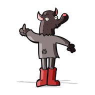 cartoon funny werewolf N8