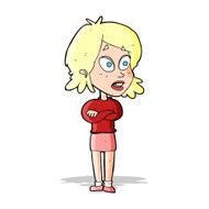 cartoon surprised woman N79