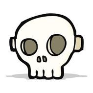 cartoon spooky skull mask N7