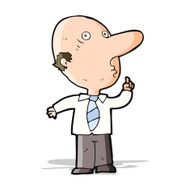 cartoon bald man asking question N4