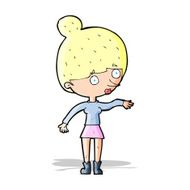 cartoon surprised woman N80