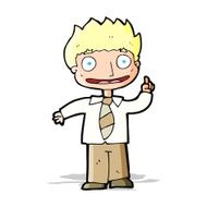 cartoon man with idea N80
