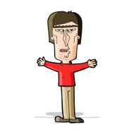 cartoon angry man N44