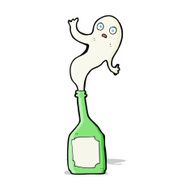 cartoon ghost in bottle N16