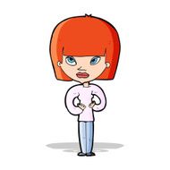 cartoon woman gesturing at herself N4