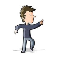 Cartoon Man Pointing N82