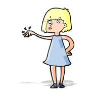cartoon woman showing off engagement ring N4