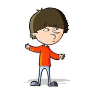 cartoon curious man N26