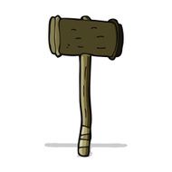 Cartoon Wooden Hammer N8