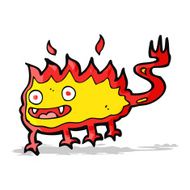 cartoon little fire demon N10