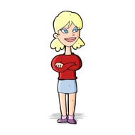 cartoon smug woman N6