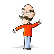 cartoon old man telling story N4