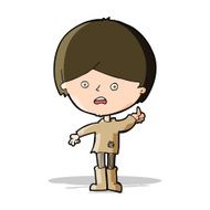 cartoon unhappy boy N21