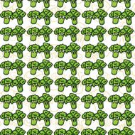 Vector seamless pattern of sketch broccoli Illustration Beautiful background
