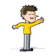 cartoon happy man reaching N4