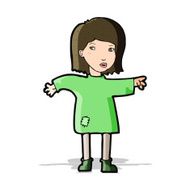 cartoon woman in patched clothing N5