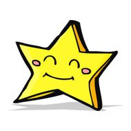 cartoon happy star character N7