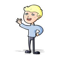 cartoon man making excellent gesture N4
