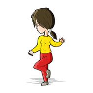 Cartoon Girl Dancing N13