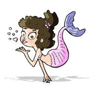 cartoon pretty mermaid N17